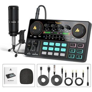 Podcast Equipment Bundle-MaonoCaster Lite -Audio Interface-All in One-Podcast